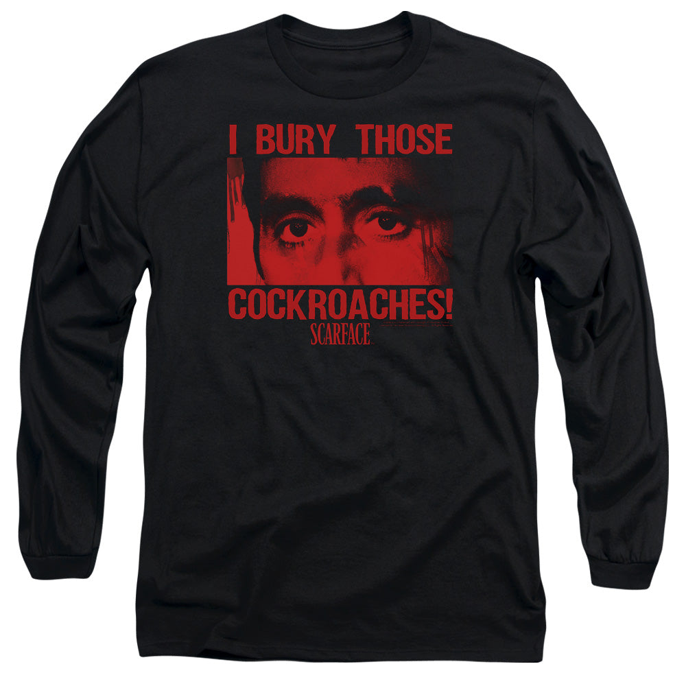 SCARFACE/COCKROACHES - L/S ADULT 18/1 - BLACK