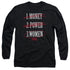 SCARFACE/MONEY POWER WOMEN - L/S ADULT 18/1 - BLACK