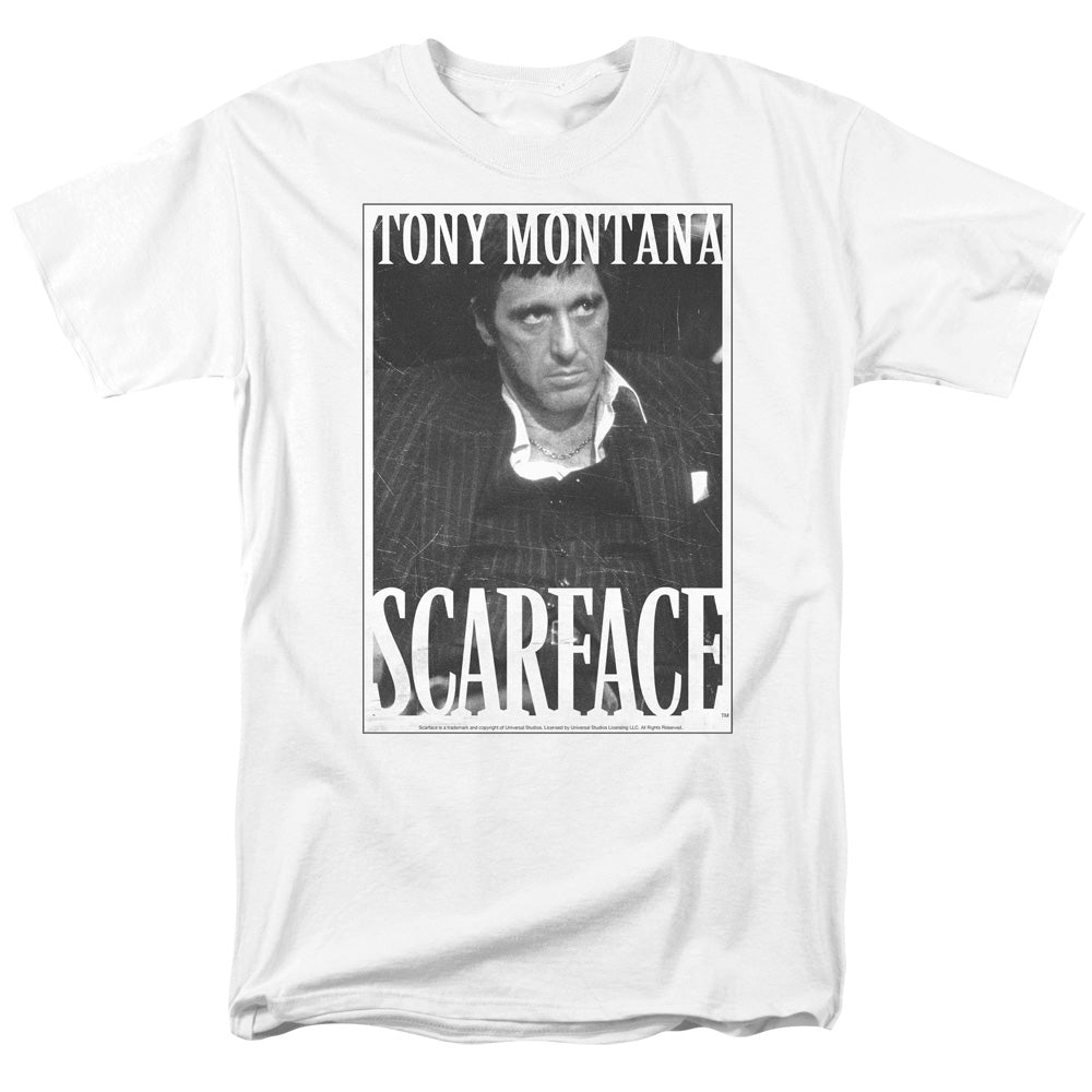 SCARFACE/BUSINESS FACE - S/S ADULT 18/1 - WHITE