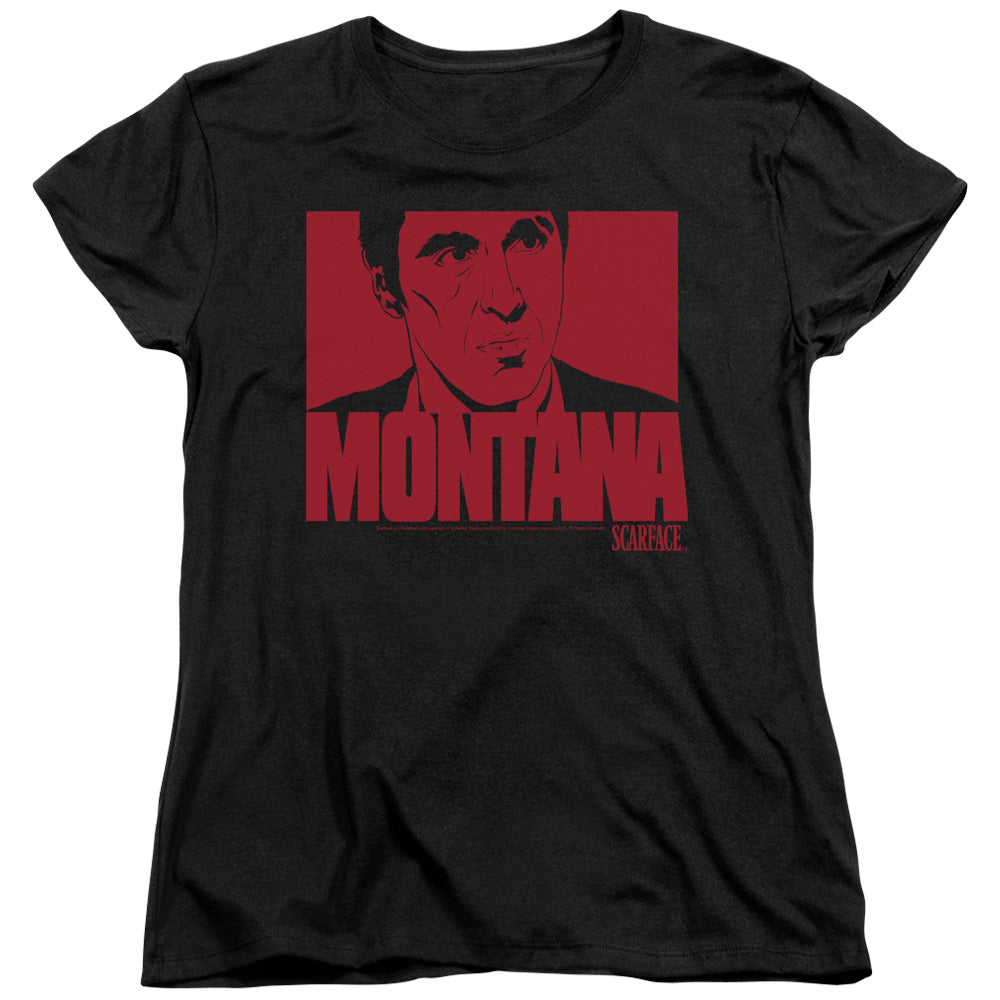 SCARFACE/MONTANA FACE - S/S WOMENS TEE - BLACK