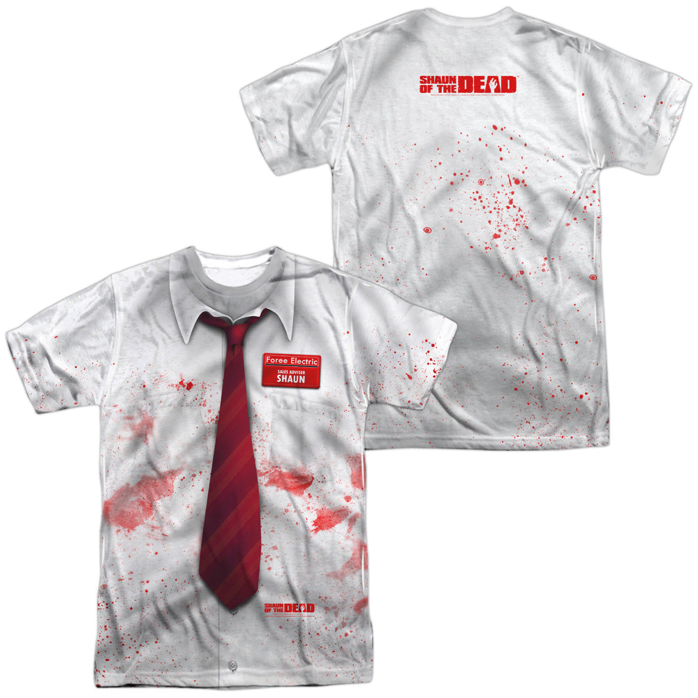 SHAUN OF THE DEAD/BLOODY SHIRT (FRONT/BACK PRINT) -  S/S ADULT POLY CREW - MULTI