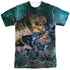 JURASSIC PARK/DINOS GATHER (FRONT/BACK PRINT) -  S/S ADULT POLY CREW - MULTI