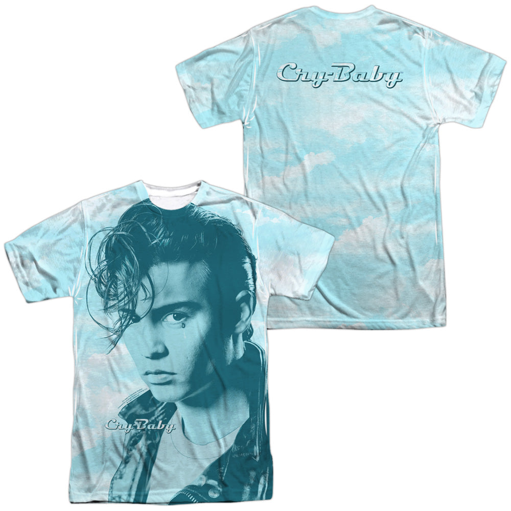 CRY BABY/CRYING CLOUD (FRONT/BACK PRINT) -  S/S ADULT POLY CREW - MULTI