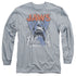 JAWS/COMIC SPLASH -  L/S ADULT 18/1  - ATHLETIC HEATHER
