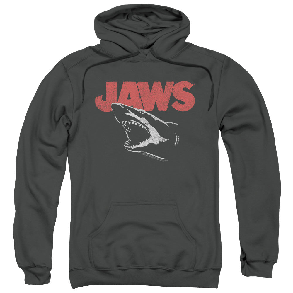 JAWS/CRACKED JAW - ADULT PULLOVER HOODIE - CHARCOAL