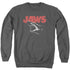 JAWS/CRACKED JAW - ADULT CREWNECK SWEATSHIRT - CHARCOAL