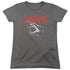 JAWS/CRACKED JAW - S/S WOMENS TEE - CHARCOAL