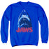 JAWS/FROM BELOW - ADULT CREWNECK SWEATSHIRT - ROYAL BLUE
