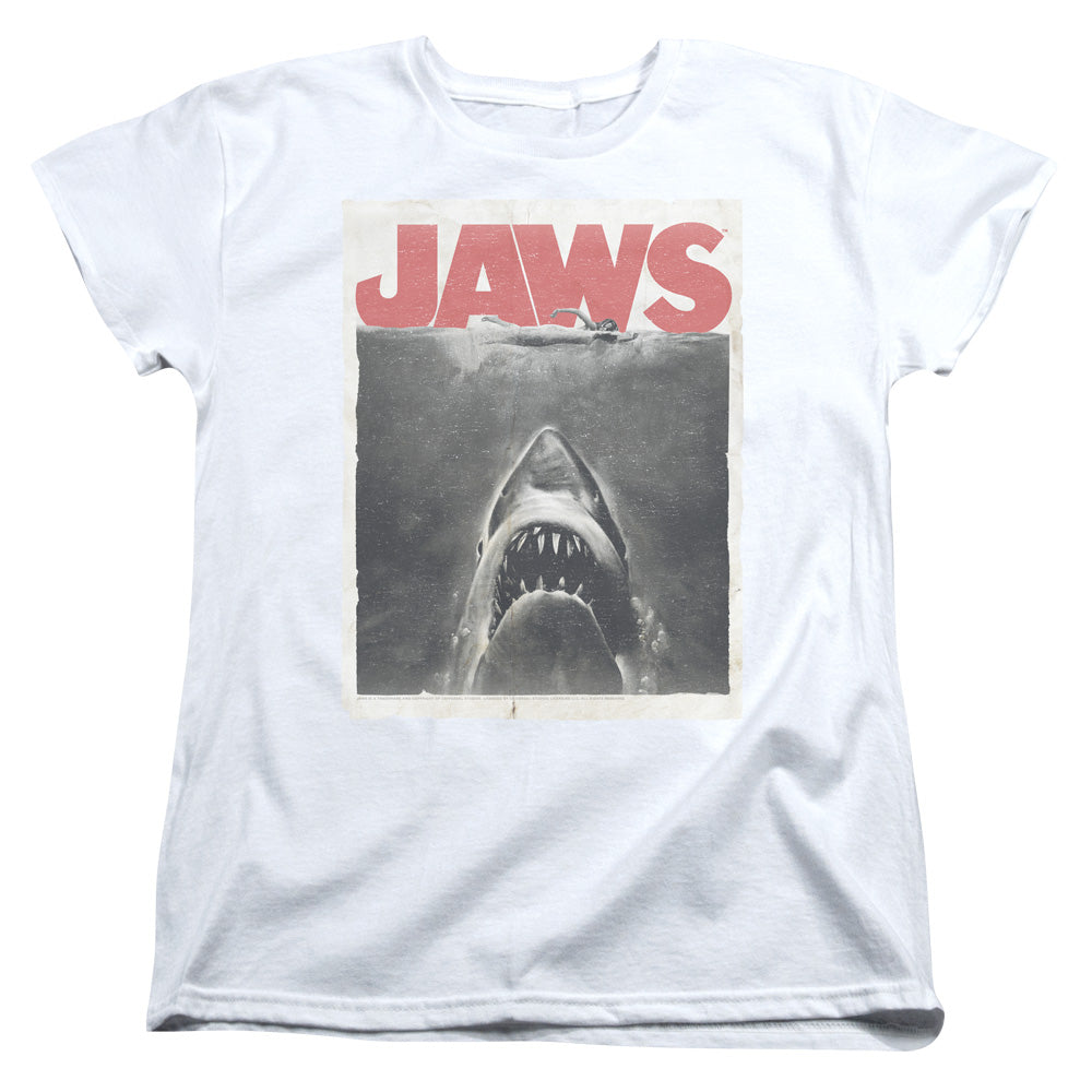 JAWS/CLASSIC FEAR - S/S WOMENS TEE - WHITE