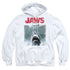 JAWS/VINTAGE POSTER - ADULT PULLOVER HOODIE - WHITE