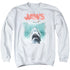JAWS/VINTAGE POSTER - ADULT CREWNECK SWEATSHIRT - WHITE