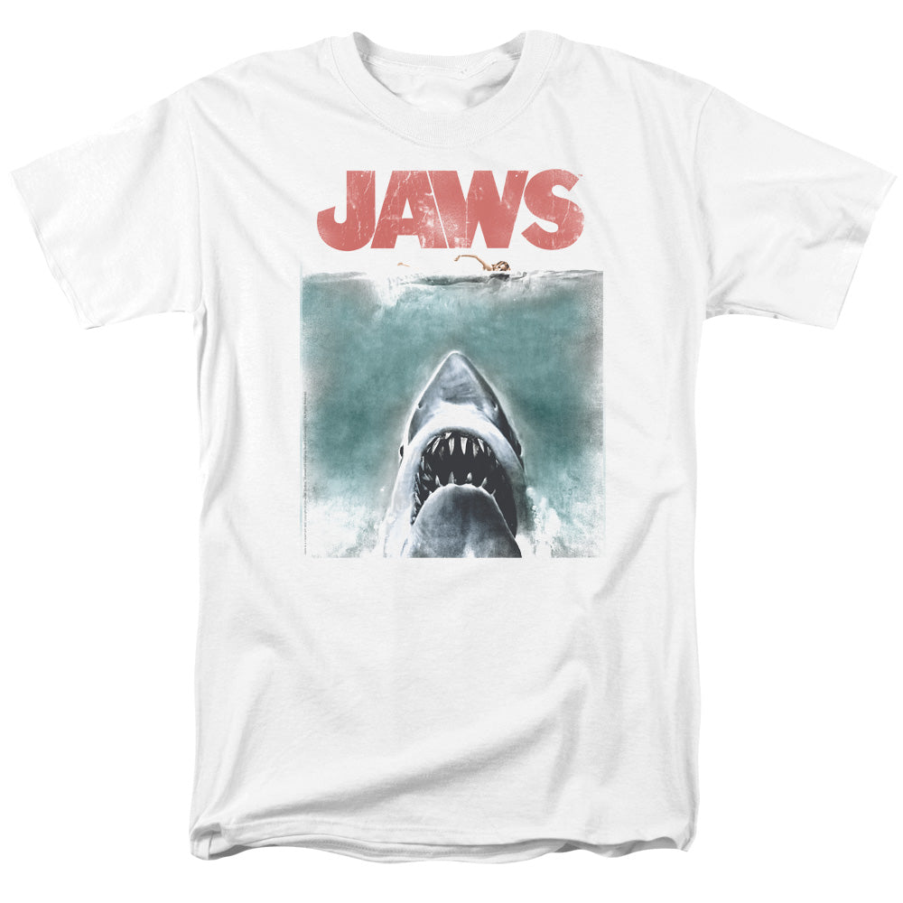 JAWS/VINTAGE POSTER - S/S ADULT 18/1  -  WHITE