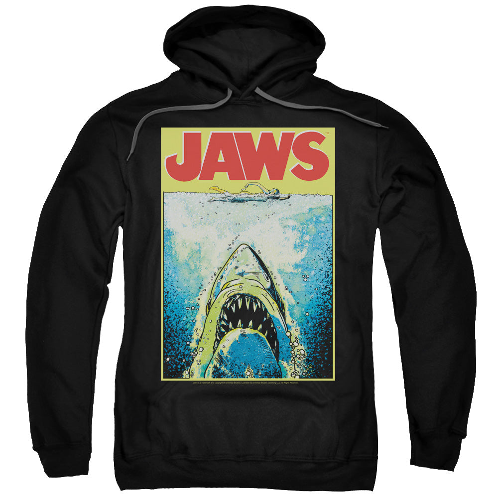 JAWS/BRIGHT JAWS - ADULT PULLOVER HOODIE - BLACK