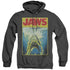 JAWS/BRIGHT JAWS - ADULT HEATHER HOODIE - BLACK