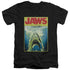 JAWS/BRIGHT JAWS - S/S ADULT V-NECK 30/1 - BLACK