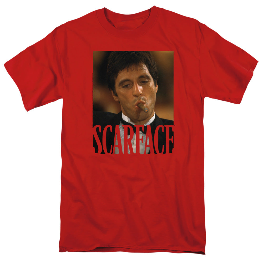SCARFACE/SMOKING CIGAR - S/S ADULT 18/1 - RED