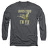 LAND BEFORE TIME/IM FLY -  L/S ADULT 18/1  - CHARCOAL