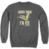 LAND BEFORE TIME/IM FLY - ADULT CREWNECK SWEATSHIRT - CHARCOAL