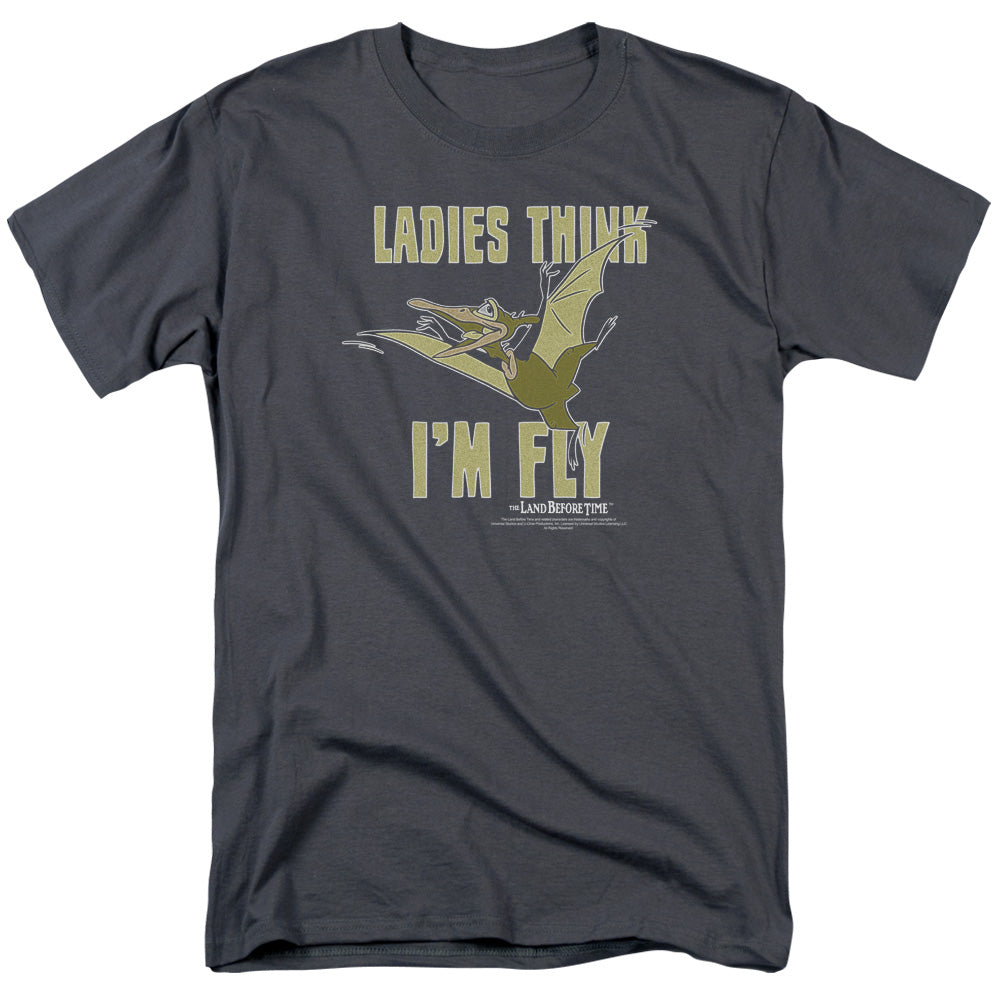 LAND BEFORE TIME/IM FLY - S/S ADULT 18/1  -  CHARCOAL