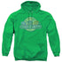 LAND BEFORE TIME/RETRO LOGO - ADULT PULLOVER HOODIE - KELLY GREEN