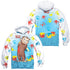 CURIOUS GEORGE/PAINT ALL OVER (FRONT/BACK PRINT) - ADULT POLY PULLOVER HOODIE - MULTI