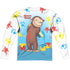 CURIOUS GEORGE/PAINT ALL OVER (FRONT/BACK PRINT) - L/S ADULT POLY CREW  - MULTI