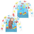 CURIOUS GEORGE/PAINT ALL OVER (FRONT/BACK PRINT) - L/S ADULT POLY CREW  - MULTI