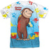 CURIOUS GEORGE/PAINT ALL OVER (FRONT/BACK PRINT) - S/S ADULT POLY CREW - MULTI