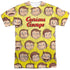CURIOUS GEORGE/CURIOUS FACES (FRONT/BACK PRINT) - S/S ADULT POLY CREW - MULTI