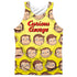 CURIOUS GEORGE/CURIOUS FACES (FRONT/BACK PRINT) - ADULT POLY TANK TOP - MULTI