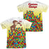 CURIOUS GEORGE/BUILDING BLOCKS (FRONT/BACK PRINT) - S/S ADULT POLY CREW - MULTI