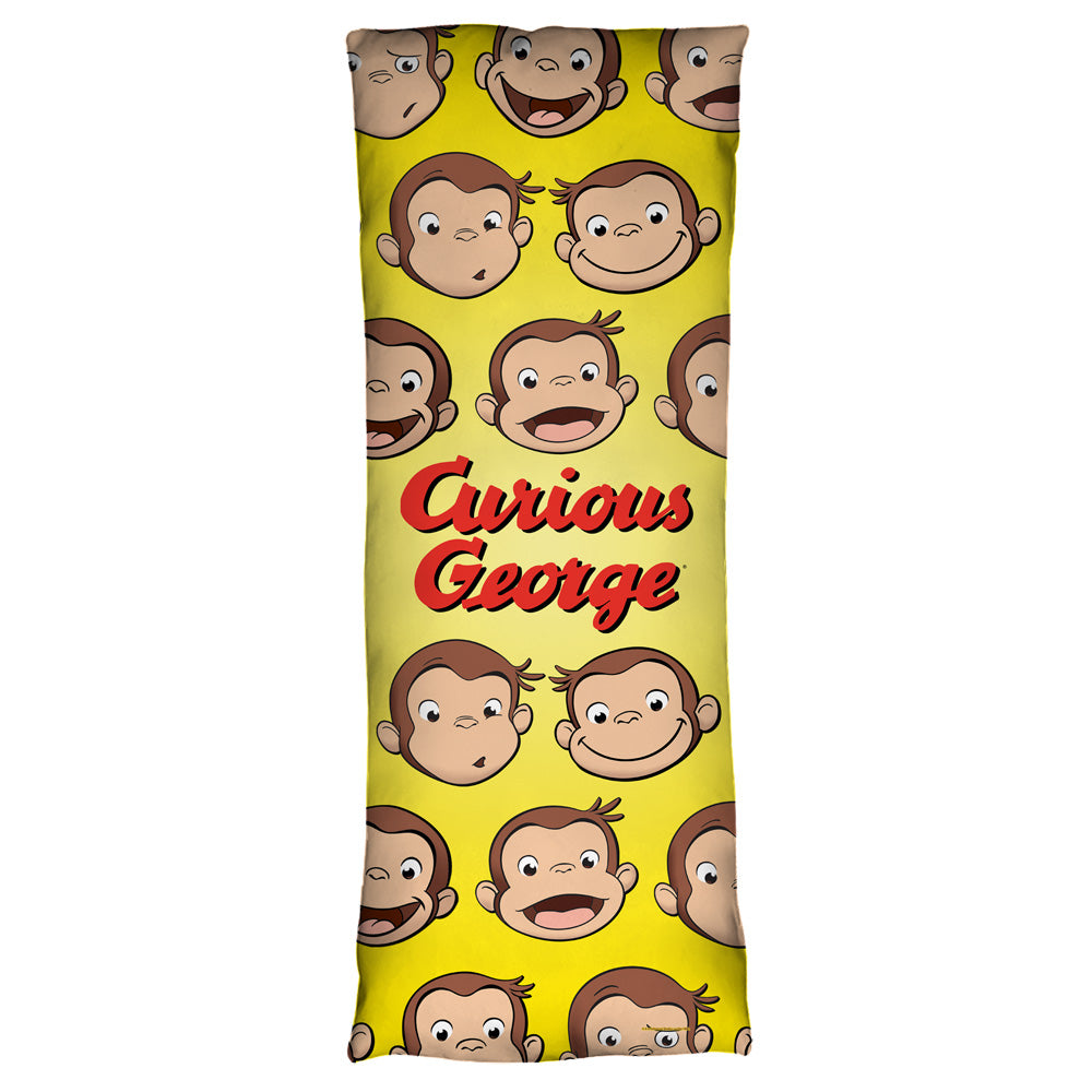 CURIOUS GEORGE/HEADS - MICROFIBER BODY PILLOW