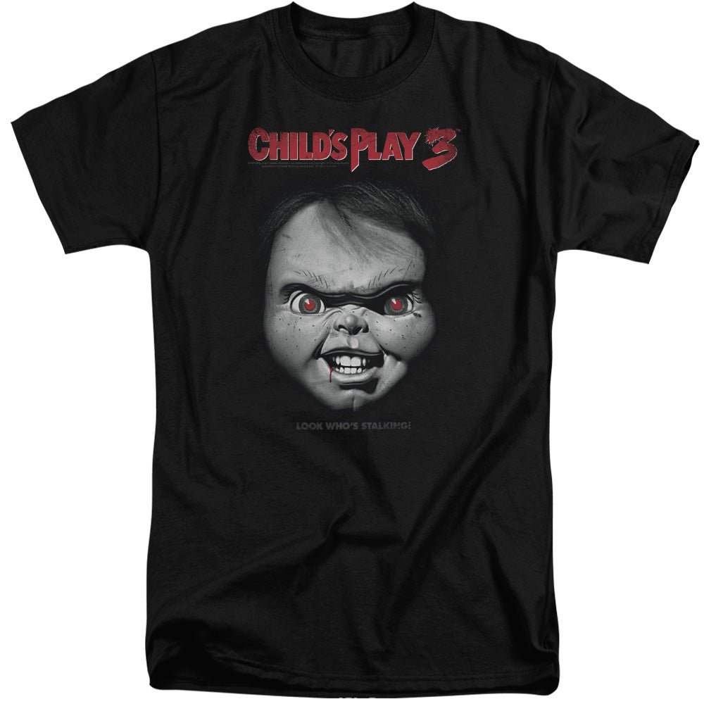 CHILDS PLAY 3/FACE POSTER - S/S ADULT TALL 18/1 - BLACK
