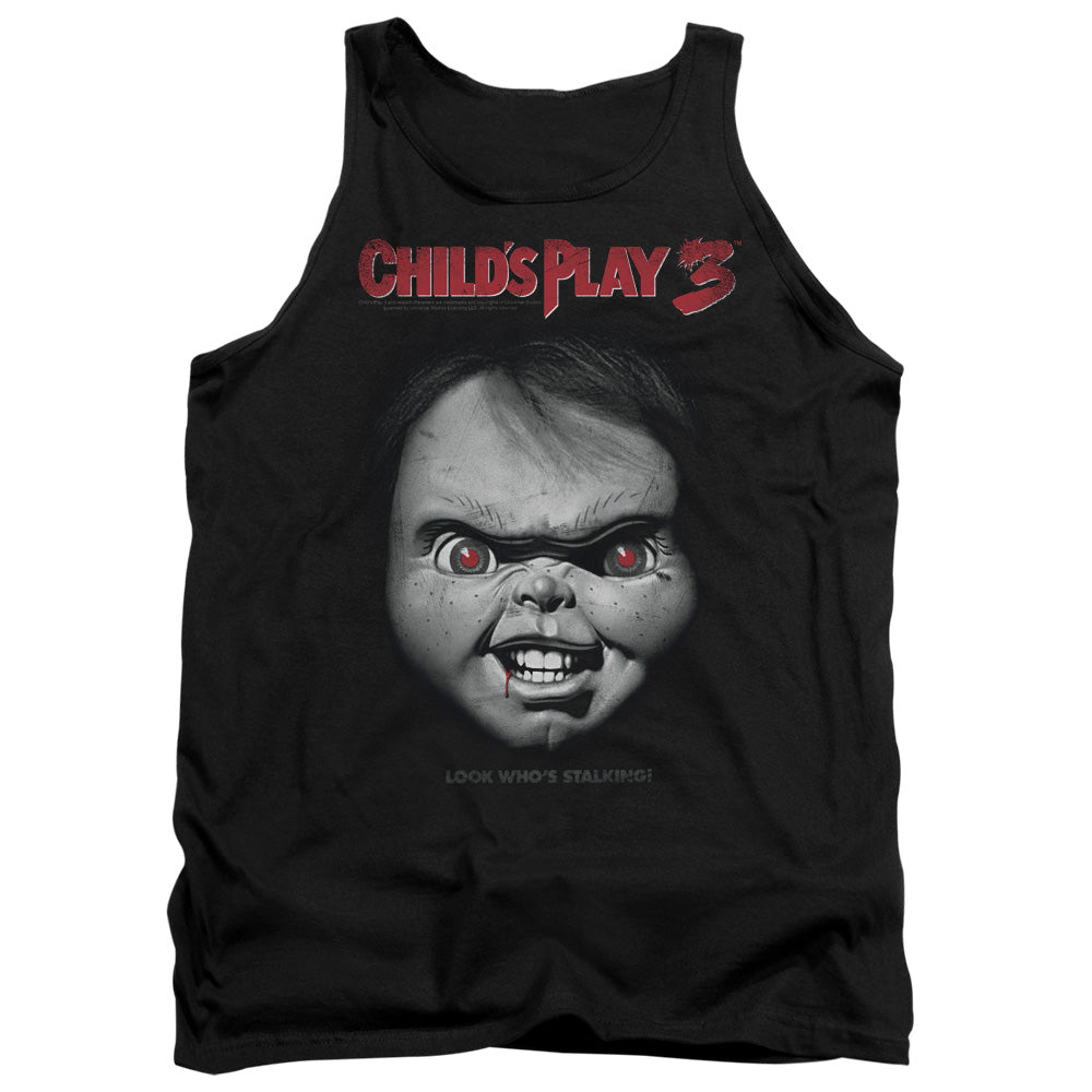 CHILDS PLAY 3/FACE POSTER - ADULT TANK - BLACK