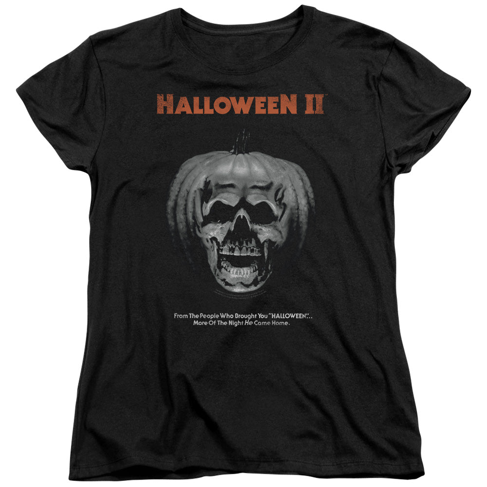 HALLOWEEN II/PUMPKIN POSTER - S/S WOMENS TEE - BLACK