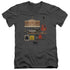 BACK TO THE FUTURE/ITEMS - S/S ADULT V-NECK 30/1 - CHARCOAL