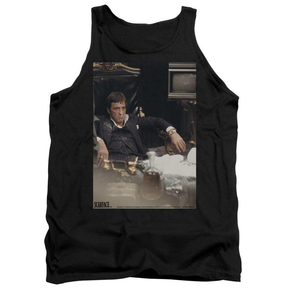SCARFACE/SIT BACK - ADULT TANK - BLACK