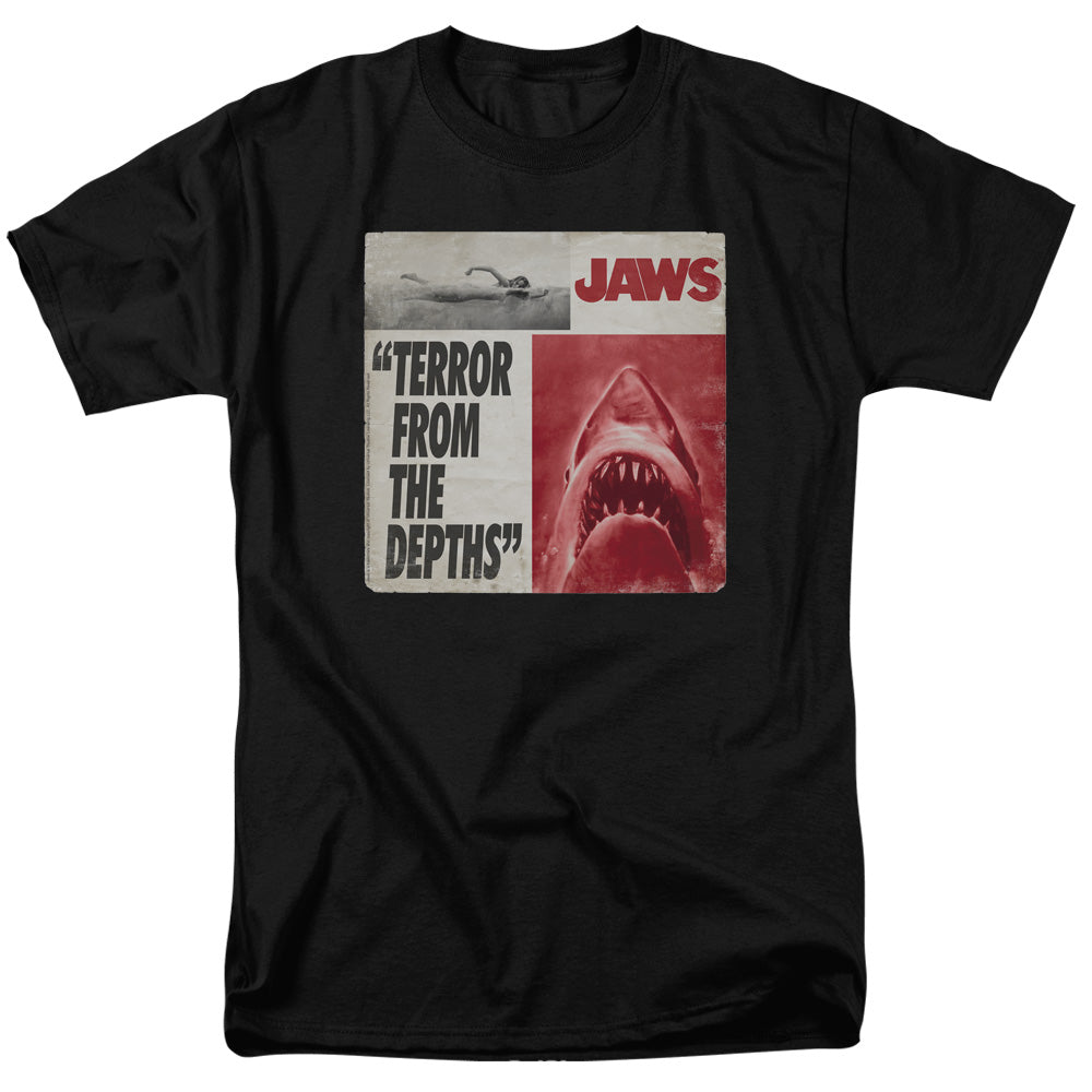JAWS/TERROR - S/S ADULT 18/1  -  BLACK