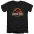 JURASSIC PARK/CLASSIC LOGO - S/S ADULT V-NECK 30/1 - BLACK