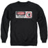 JURASSIC PARK/ELECTRIC FENCE SIGN - ADULT CREWNECK SWEATSHIRT - BLACK