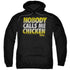 BACK TO THE FUTURE/CHICKEN - ADULT PULLOVER HOODIE - BLACK - 2X  BLACK