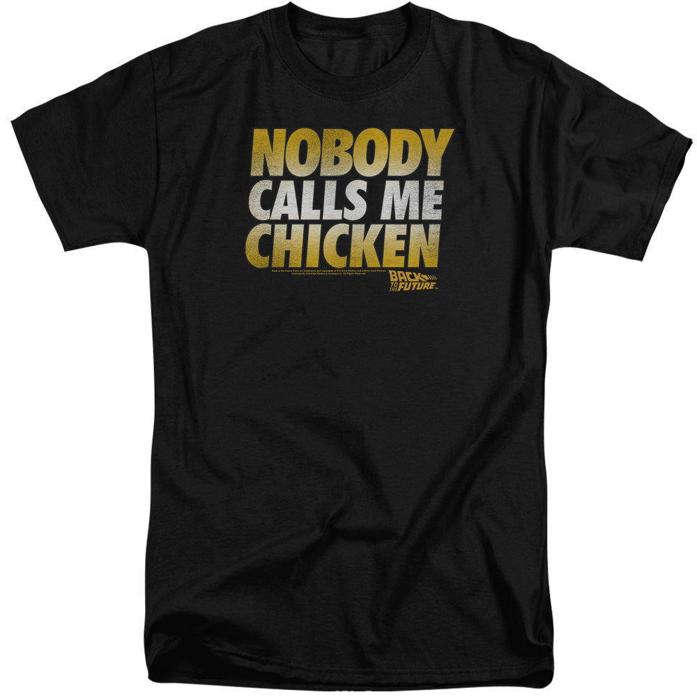 BACK TO THE FUTURE/CHICKEN - S/S ADULT TALL 18/1 - BLACK