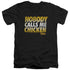 BACK TO THE FUTURE/CHICKEN - S/S ADULT V-NECK 30/1 - BLACK - 2X  BLACK