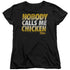 BACK TO THE FUTURE/CHICKEN - S/S WOMENS TEE - BLACK