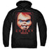 CHILDS PLAY 3/CHUCKY SQUARED - ADULT PULLOVER HOODIE - BLACK - 2X  BLACK