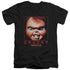 CHILDS PLAY 3/CHUCKY SQUARED - S/S ADULT V-NECK 30/1 - BLACK - 2X  BLACK