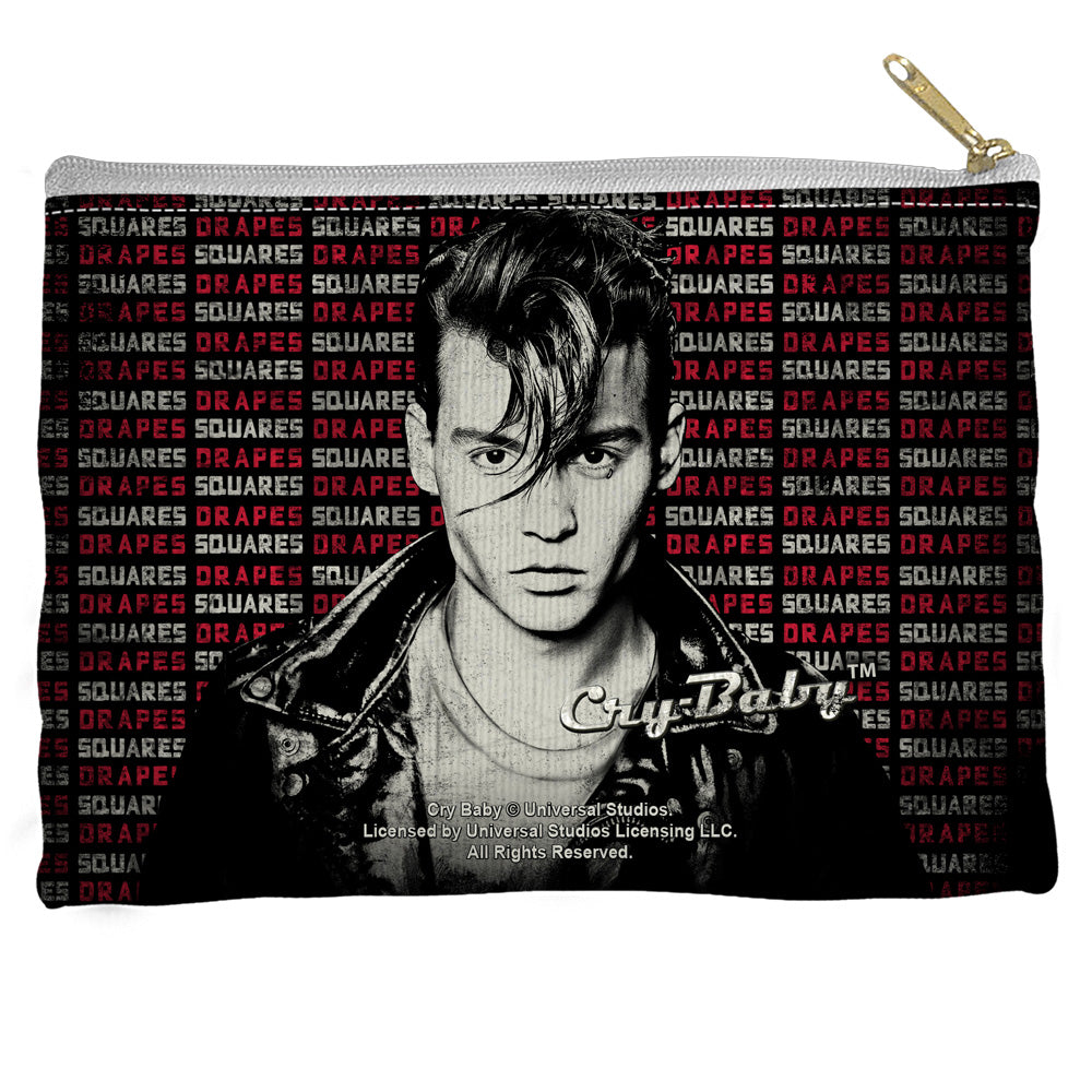 CRY BABY/DRAPES AND SQUARES - STRAIGHT BOTTOM ACCESSORY POUCH