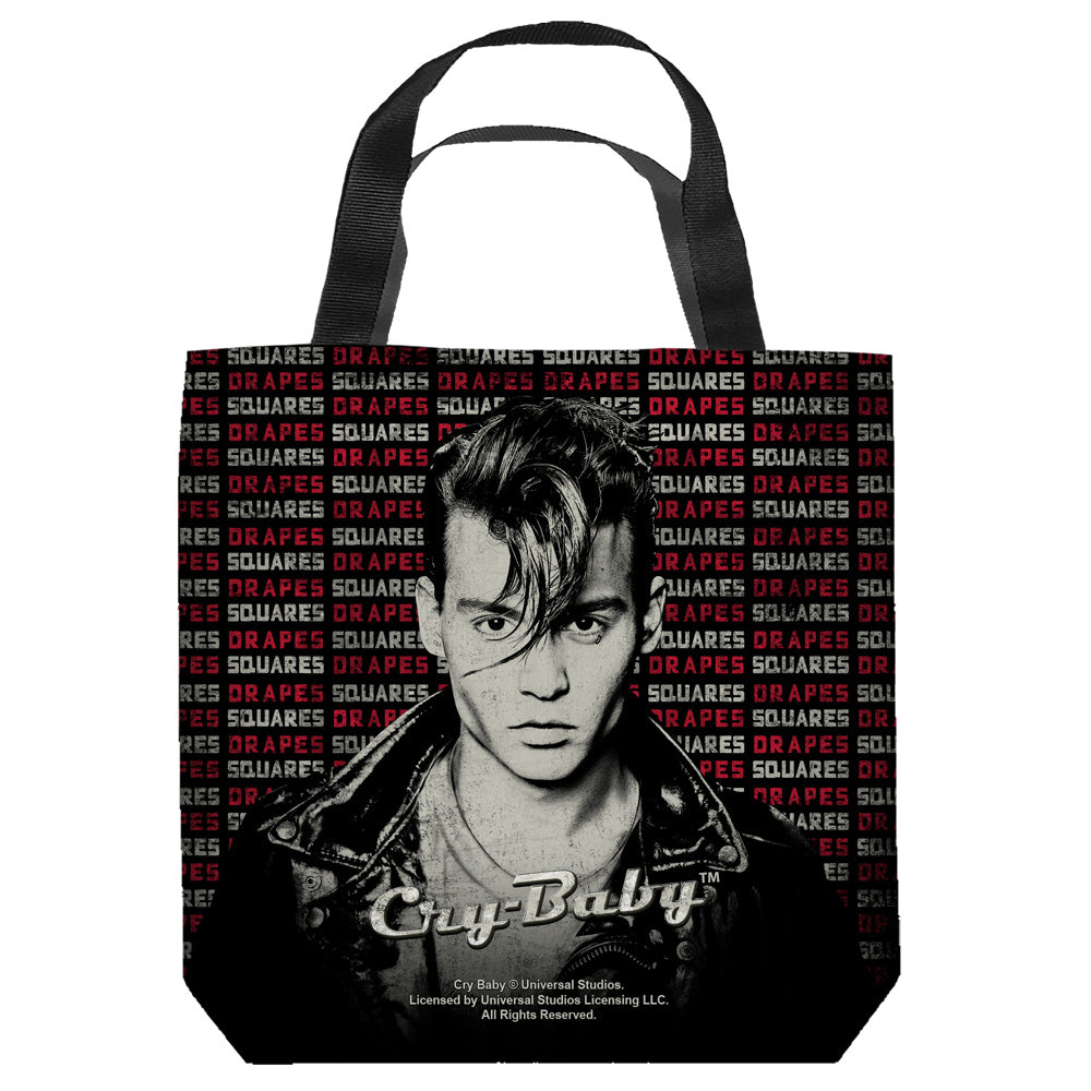 CRY BABY/DRAPES AND SQUARES - TOTE BAG