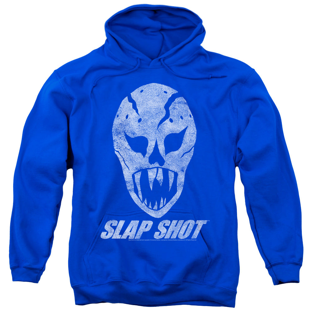 SLAP SHOT/THE MASK - ADULT PULLOVER HOODIE - ROYAL BLUE