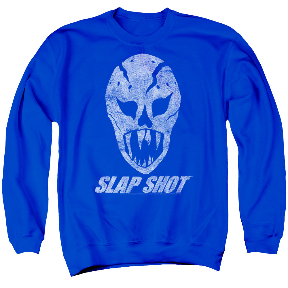 SLAP SHOT/THE MASK - ADULT CREWNECK SWEATSHIRT - ROYAL BLUE